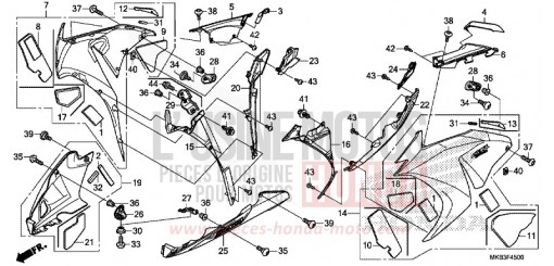CARENAGE MILIEU CBR1000SF de 2015